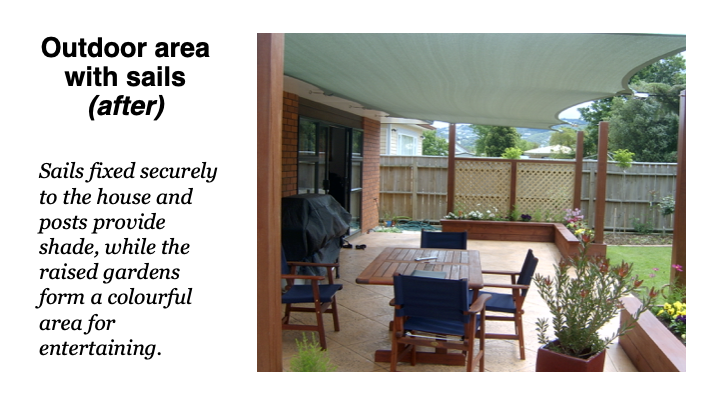 Shade sails after