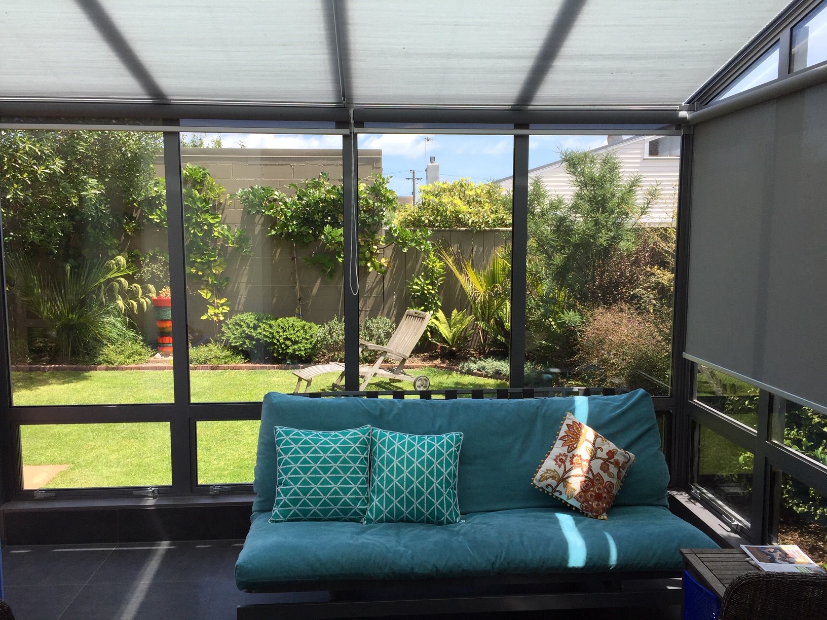 A sheltered garden room